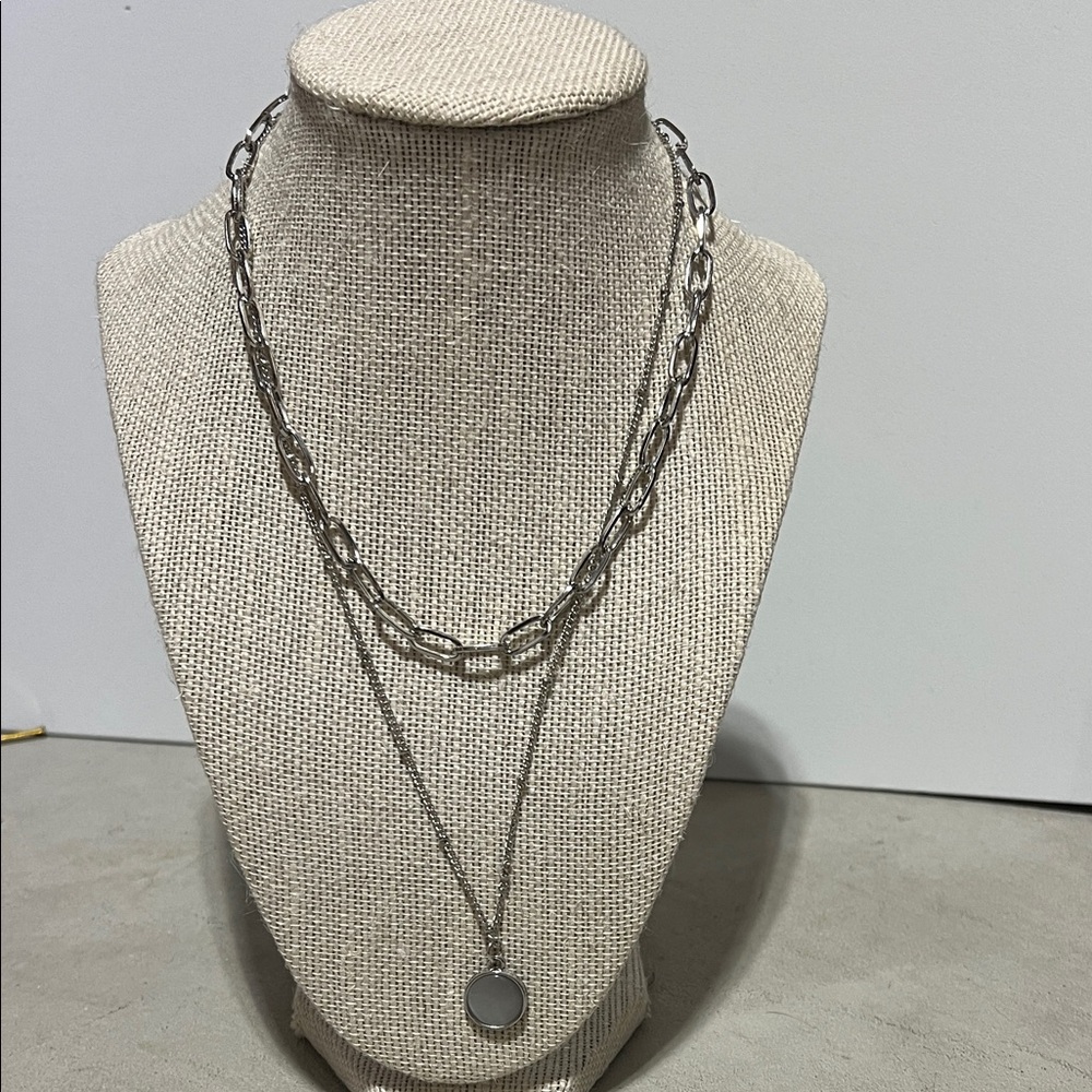 Elegant Silver Chain Necklace Set